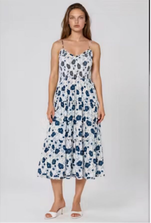 LADESSA, Color: BLUE CERAMIC FLORAL, Size: XS