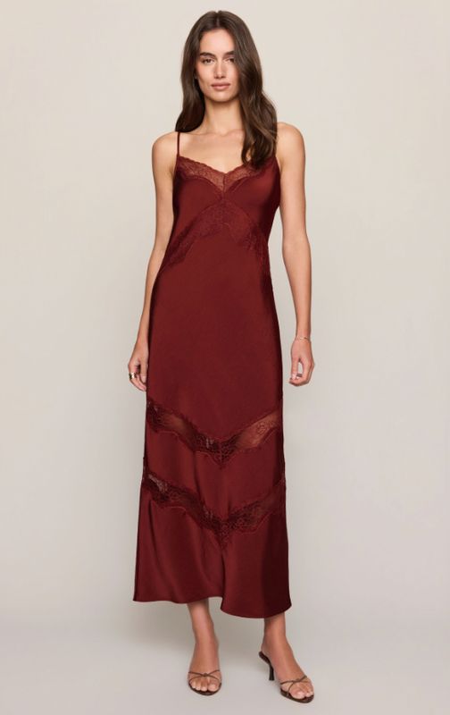 Bruna Lace Inset Midi Dress
