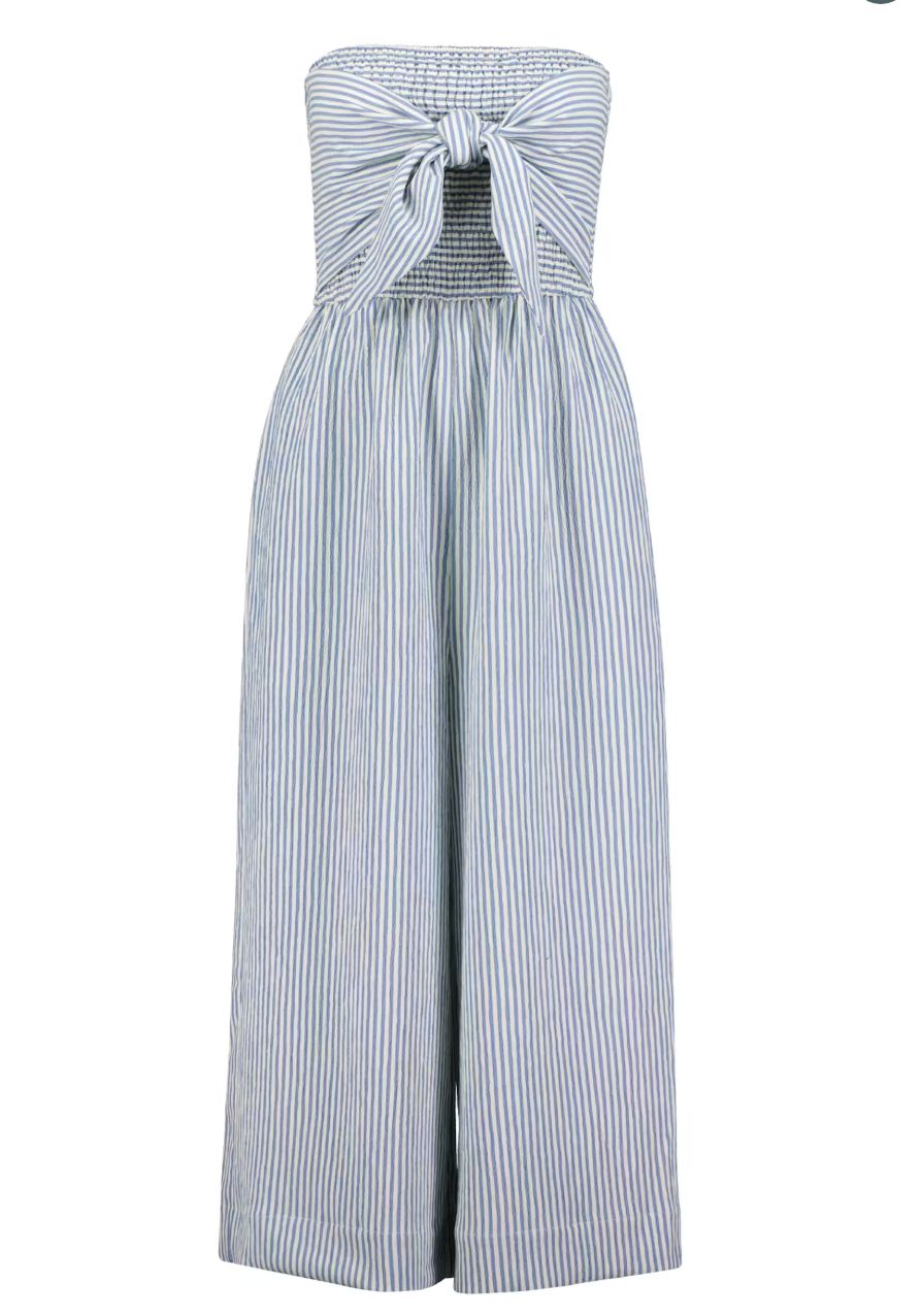 ELVA JUMPSUIT, Color: BLUE STRIPE, Size: XS