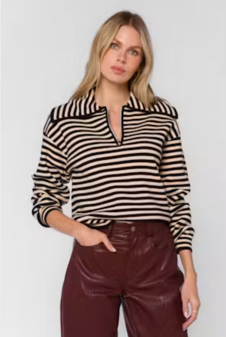 CADENZA, Color: JET BLACK IVORY STRIPE, Size: XS