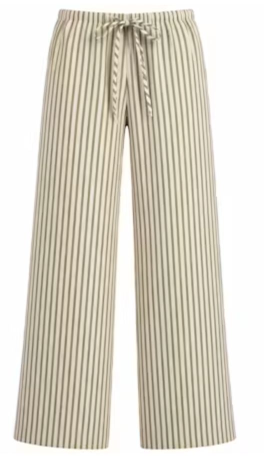 SERAFINA PANT, Color: OLIVE STRIPE, Size: XS