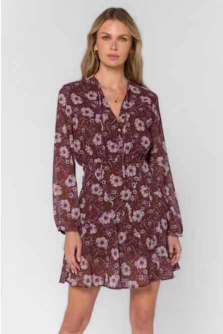 CHARLEEN, Color: TRUFFLE FLORAL, Size: XS