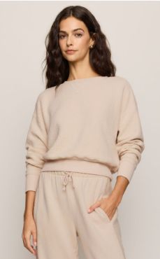 Clubhouse Textured Sweatshirt, Color: Frosted Pearl (FPL), Size: XS