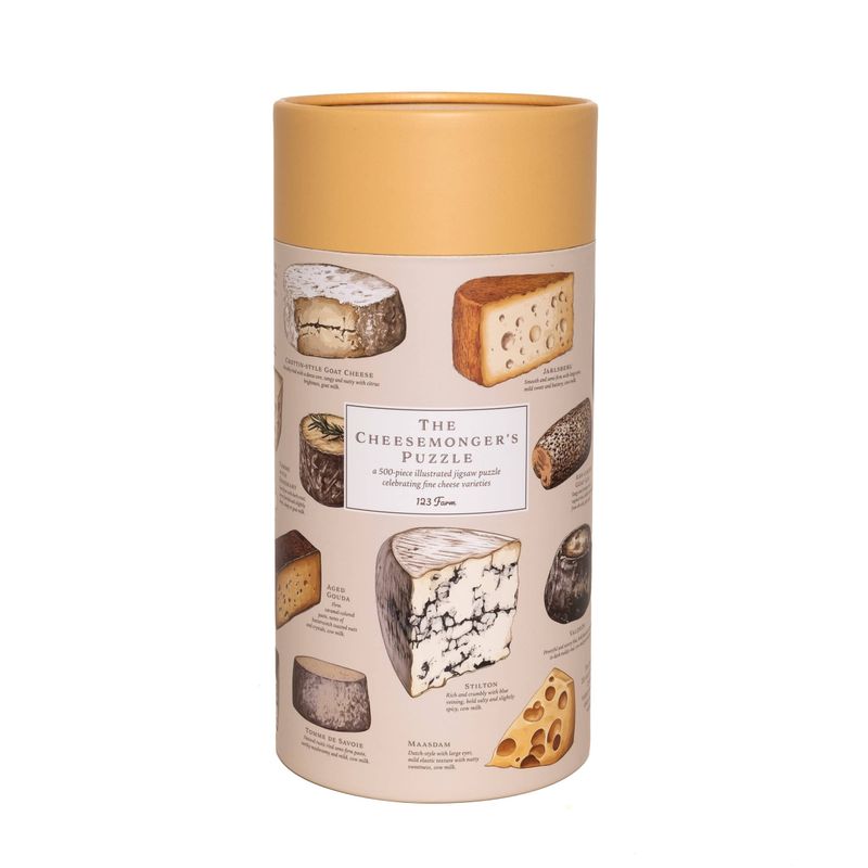Cheese Puzzle – 500 Pc Tube with Vintage Illustrations 