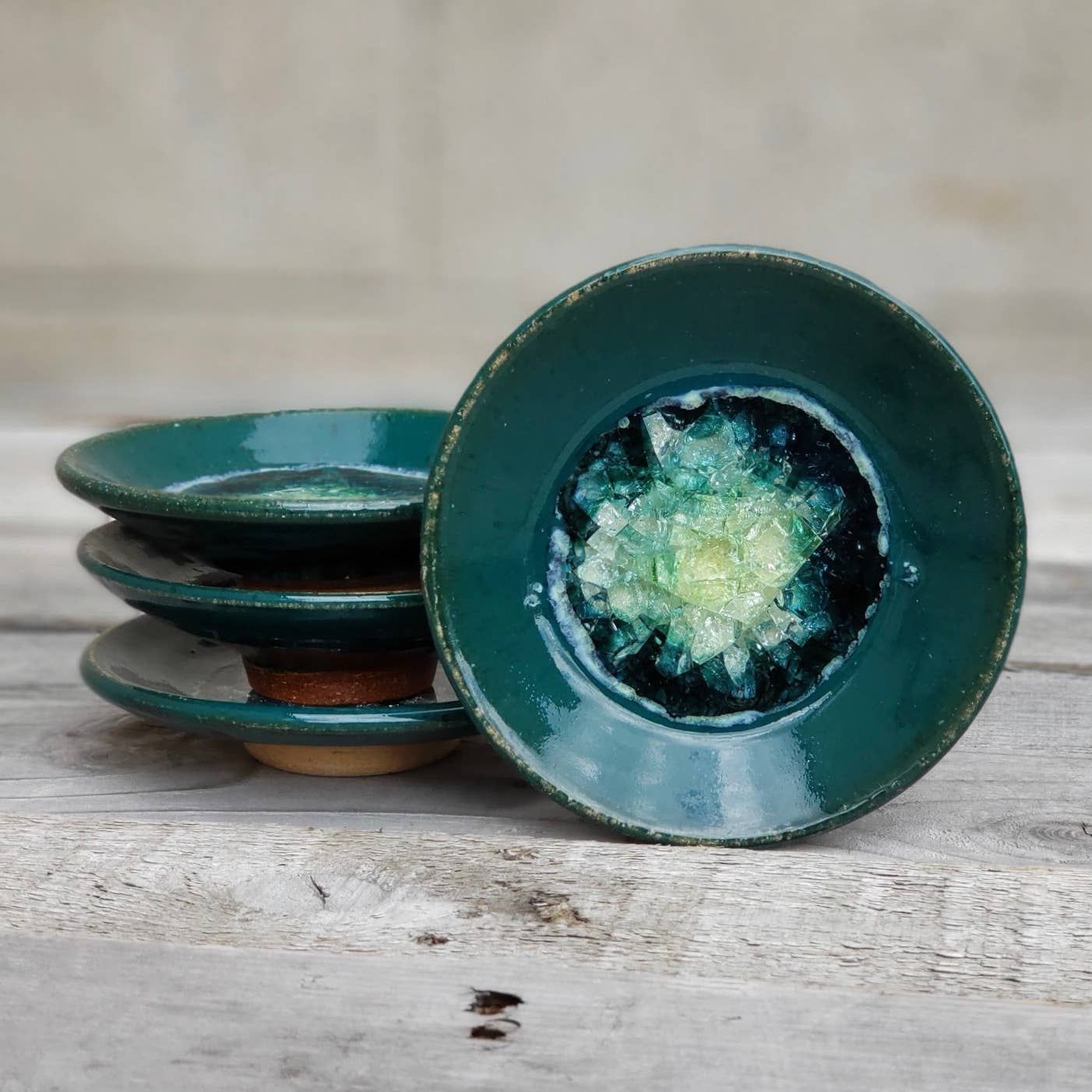 Handmade Ring Dish - Wasabi Dipping Dish - MADE TO ORDER: Blue Green