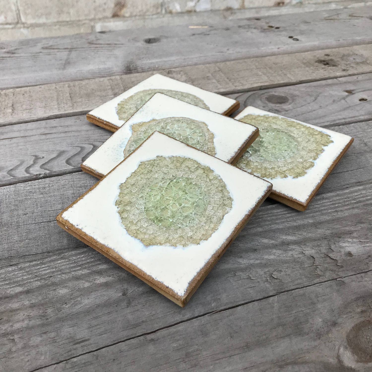 Square Coaster - Milk &amp; Honey - Individual Coaster