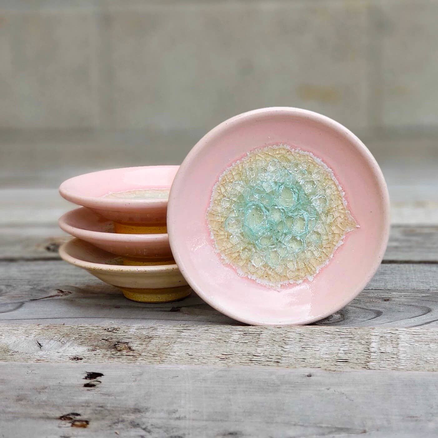 Handmade Ring Dish - Wasabi Dipping Dish - MADE TO ORDER: Pale Pink