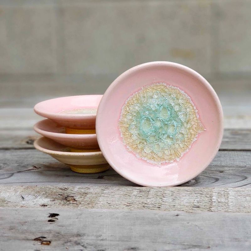 Handmade Ring Dish - Wasabi Dipping Dish - MADE TO ORDER: Pale Pink