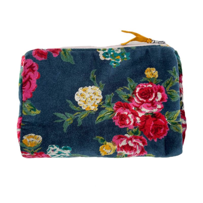 Rome Velvet Pouch Primrose Teal