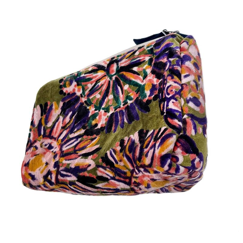 Rome Velvet Pouch Sunburst Green