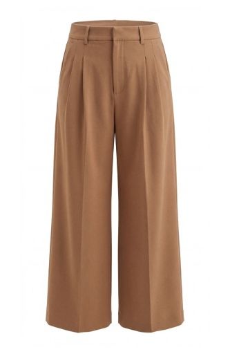 brooke hr wide leg trouser 31" ins, Colour: rich camel, Size: 2