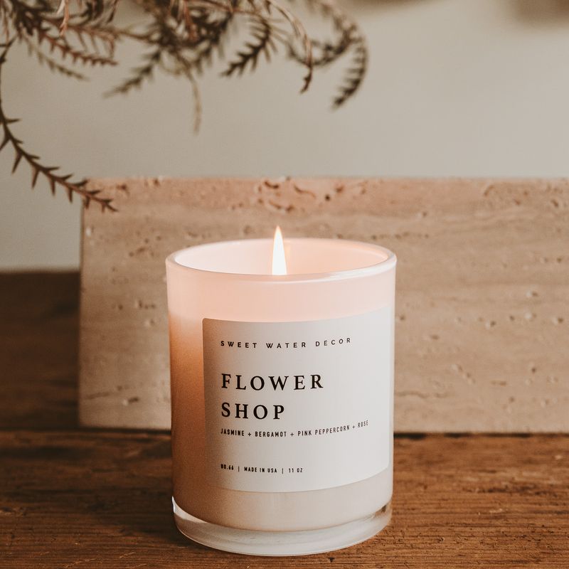 Flower Shop 11 oz Soy Candle - Home Decor &amp; Gifts