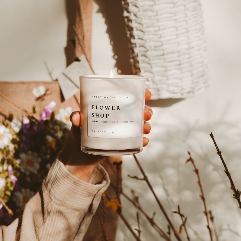 Flower Shop 11 oz Soy Candle - Home Decor &amp; Gifts