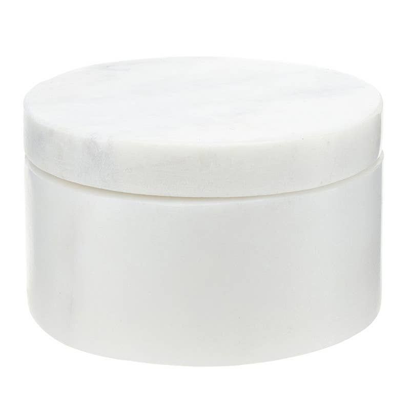 Marble Salt + Pepper Cellar: 3" Dia x 2" H