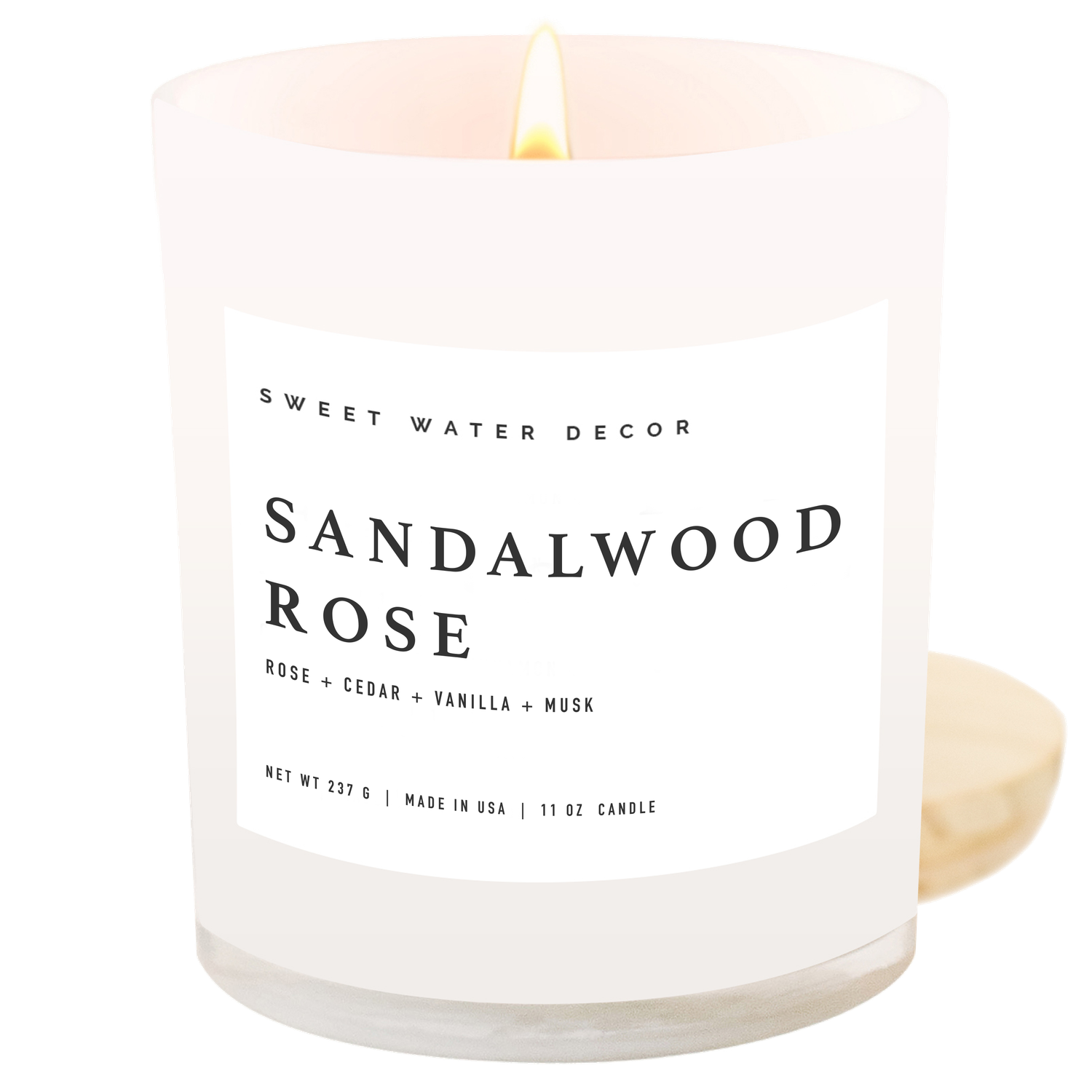 Sandalwood Rose 11 oz Soy Candle - Home Decor &amp; Gifts