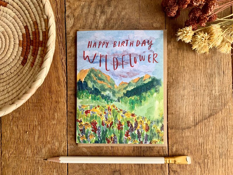 Happy Birthday Wildflower Card