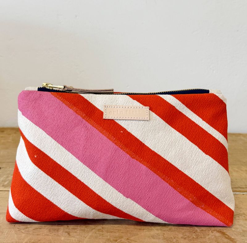 Laura Pouch – Vintage Stripe: Orange