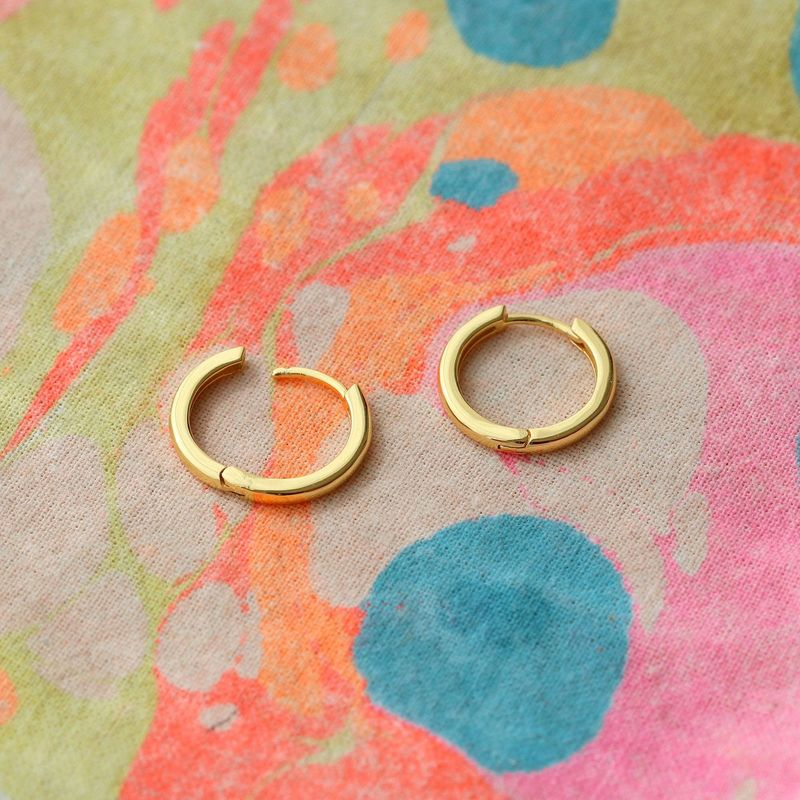 Sunny Side Hoop Earrings 18K Gold Vermeil: 18K Gold Vermeil