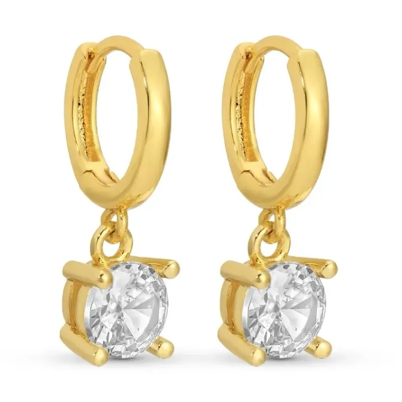 Faux Diamond Huggies