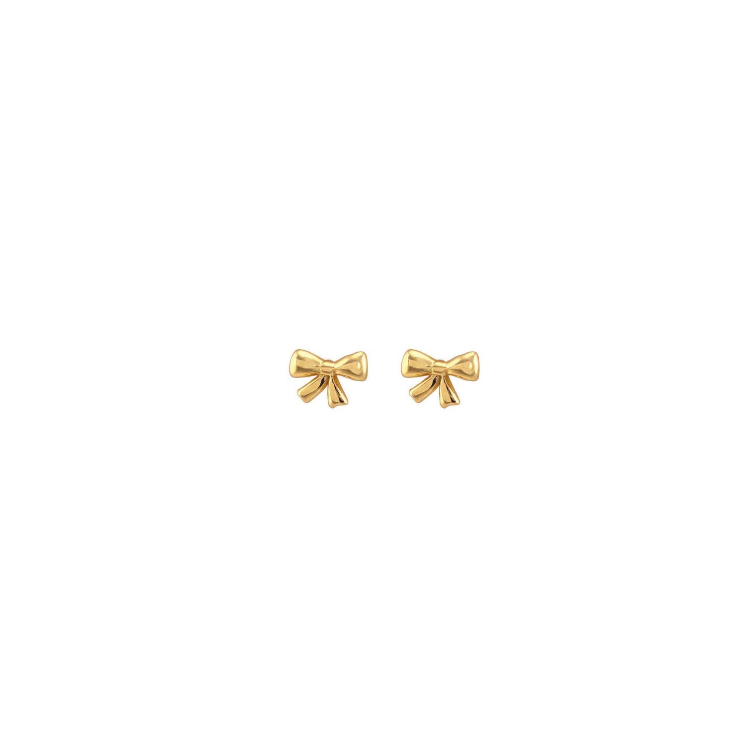 Bow Stud Earrings: 18K Gold Vermeil