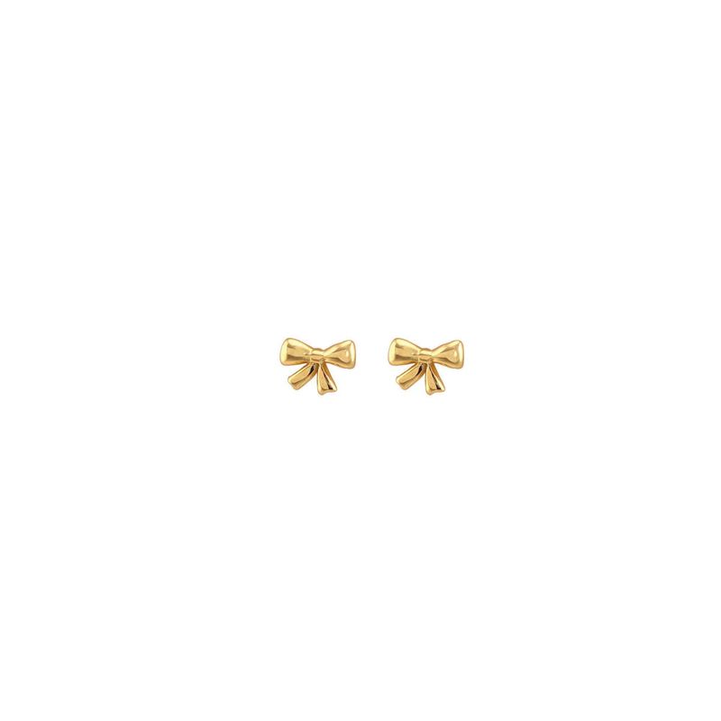Bow Stud Earrings: 18K Gold Vermeil