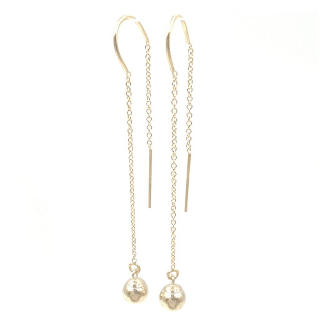 The Threader Earring Collection - 14K Gold Filled Earring: Pearl