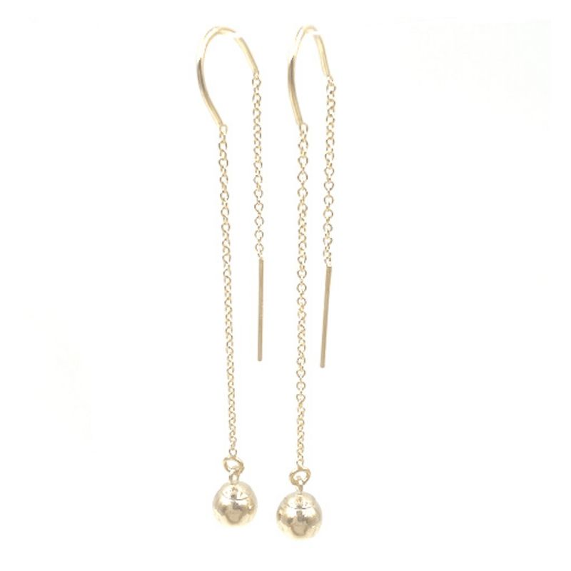 The Threader Earring Collection - 14K Gold Filled Earring: Pearl