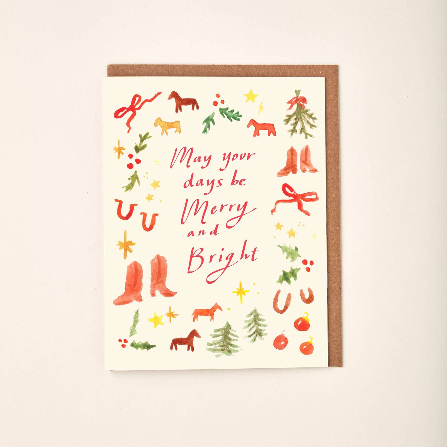 May Your Days Be Merry and Bright Christmas Greeting Card