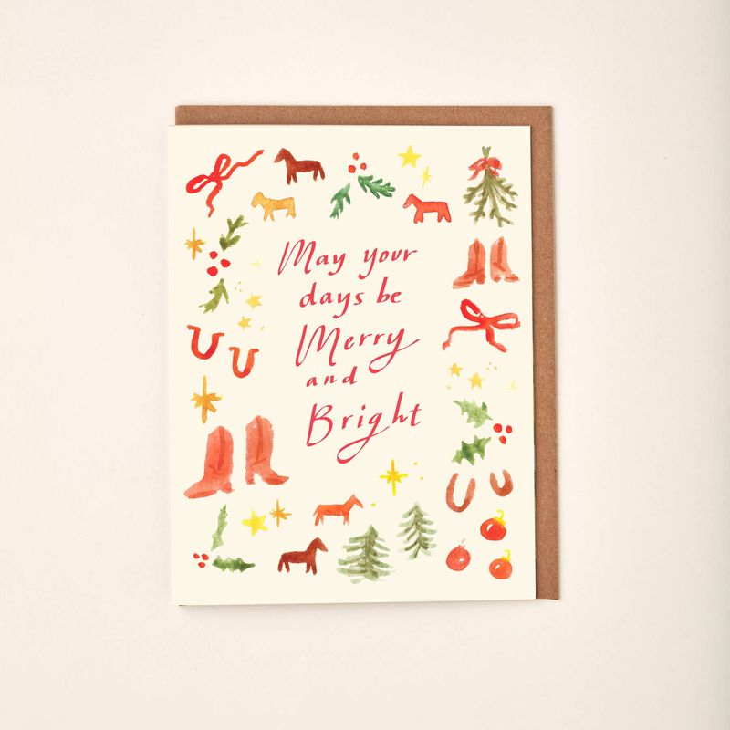 May Your Days Be Merry and Bright Christmas Greeting Card