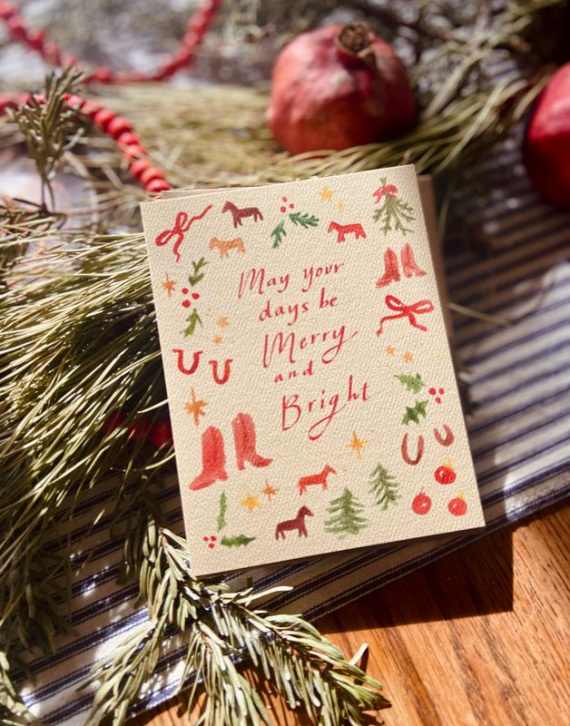 May Your Days Be Merry and Bright Christmas Greeting Card