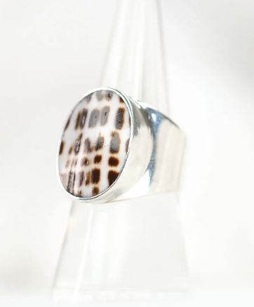 Marlo Hebrew Shell Ring