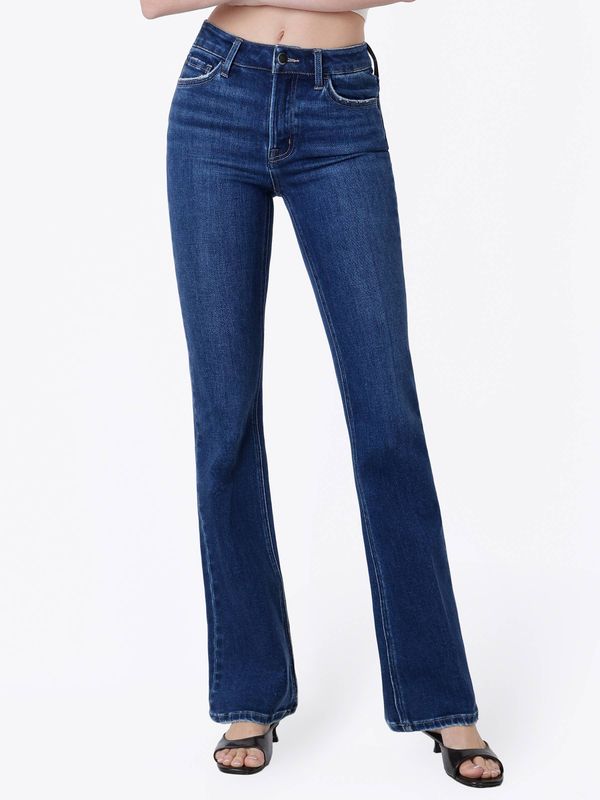 HIGH RISE TROUSER FOLD CREASED BOOTCUT JEANS F9328: BRILLIANT