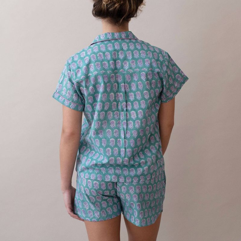 Short Sleeve/Shorts Pajama Set- Malin Clover