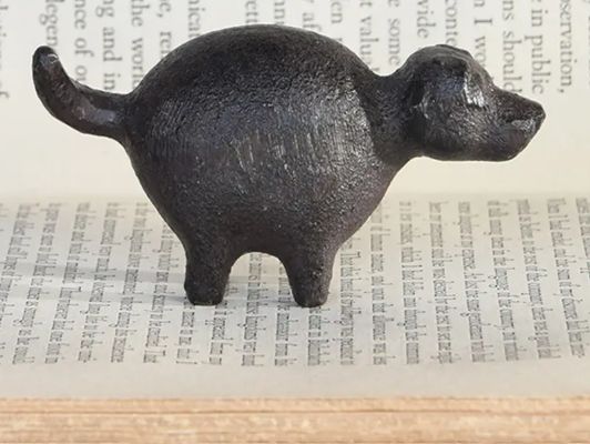 Botero Critter Dog, Cast Iron - Brown