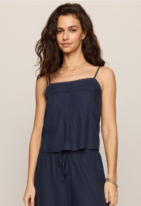 Lille Embroidered Woven Tank, Size: XS