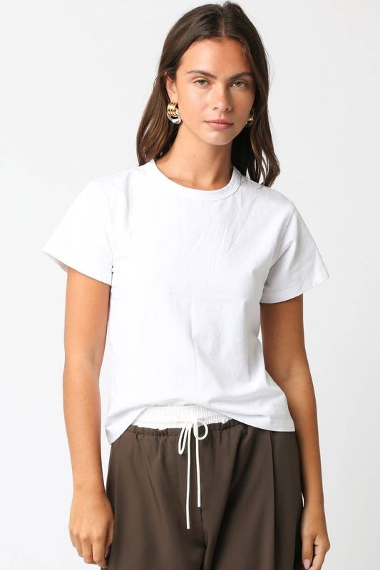 Maia Classic Crewneck T-Shirt: Contemporary / White / S