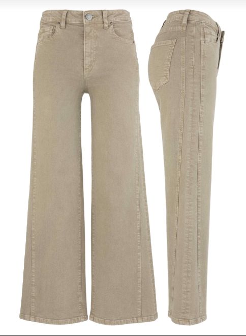 MEG HIGH RISE WIDE LEG SIDE PANEL, Size: 6