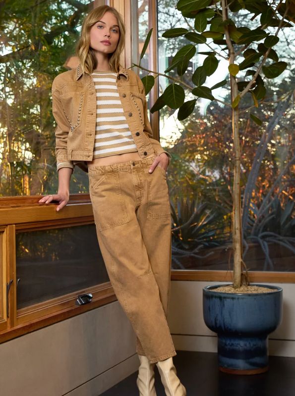 Janae Latte Striped Sweater