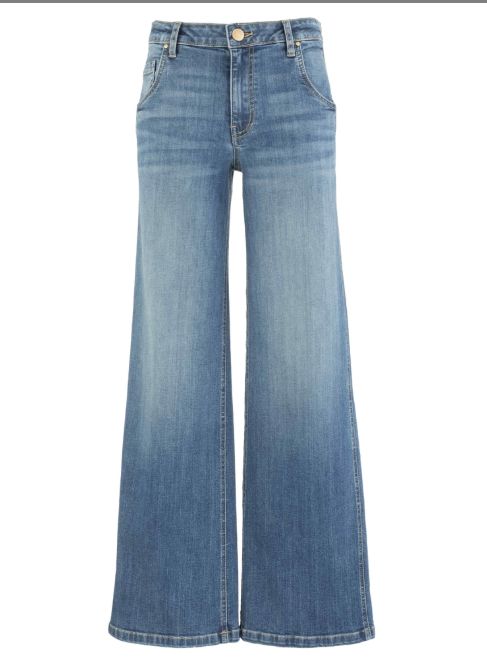 JEAN HIGH RISE WIDE LEG DIP SCOOP PKTS