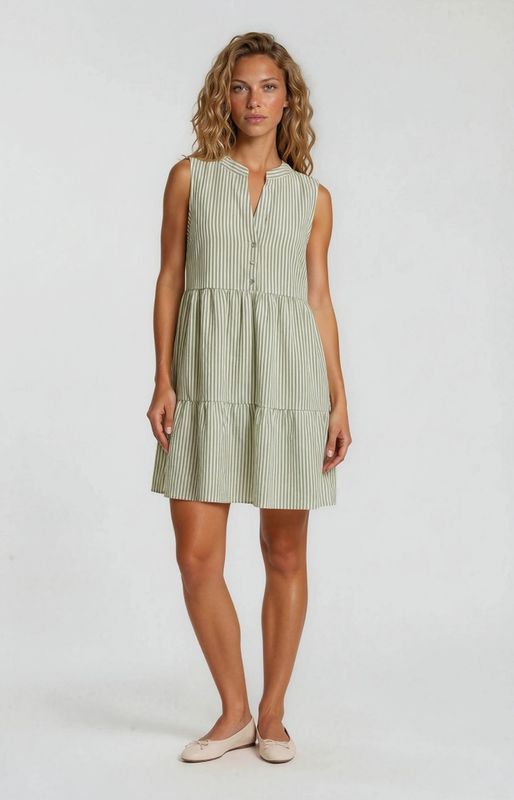 Sleeveless Striped Dress