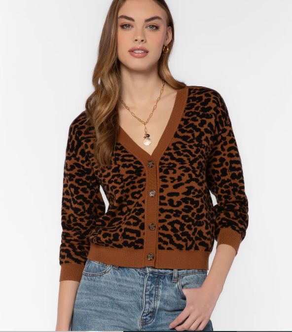 Sharyl Cheetah Cardigan, Size: S