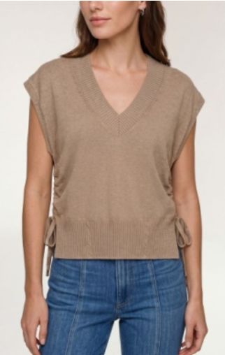 Vneck Dolman Popover Sweater w/ Ties, Size: S