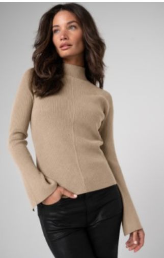 L/S Turtleneck Sweater, Color: Harvest Khaki, Size: XS