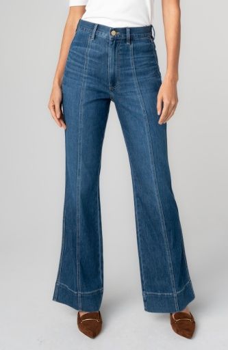 Relaxed Hi-Rise Seamed Bootcut