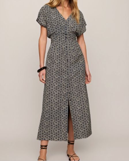 Sanna Iris Floral Midi Dress, Size: M
