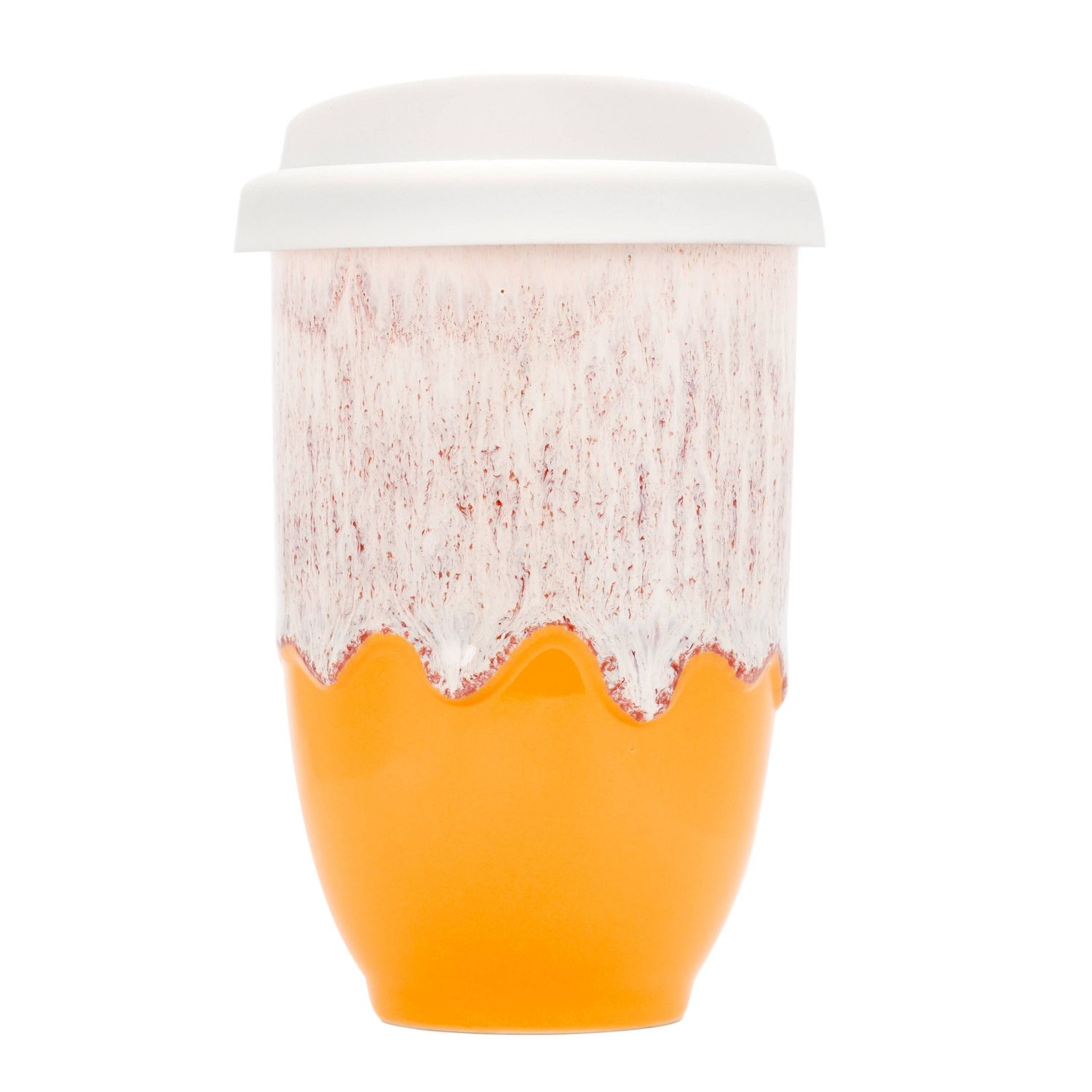 Grapefruit 12oz Ceramic Travel Mug – Coffee Shop Essentials