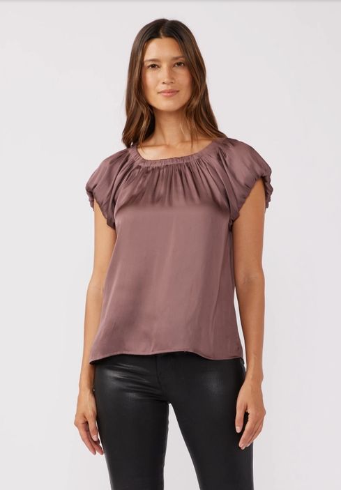 Short Sleeve Raglan Top with Back Tie, Size: S
