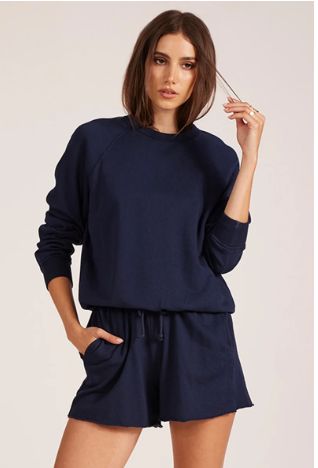 CLASSIC RAGLAN PULLOVER, Color: Black, Size: XS