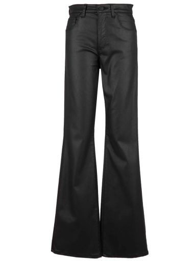 ANA HIGH RISE FAB AB FLARE-BABY DN ALL OVER, Colour: BLACK, Size: 00