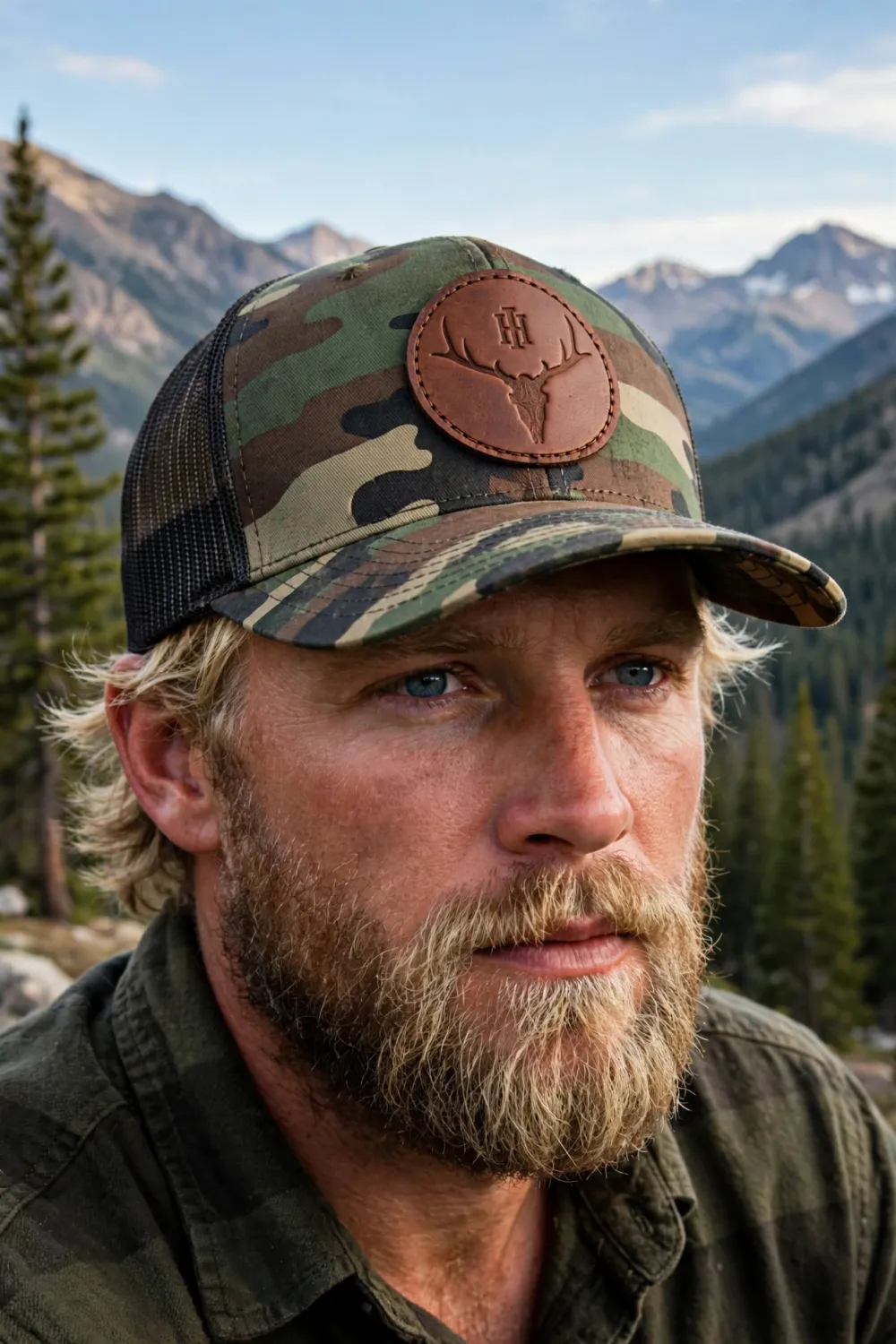 Trucker Hat - Skull - Patch - Center